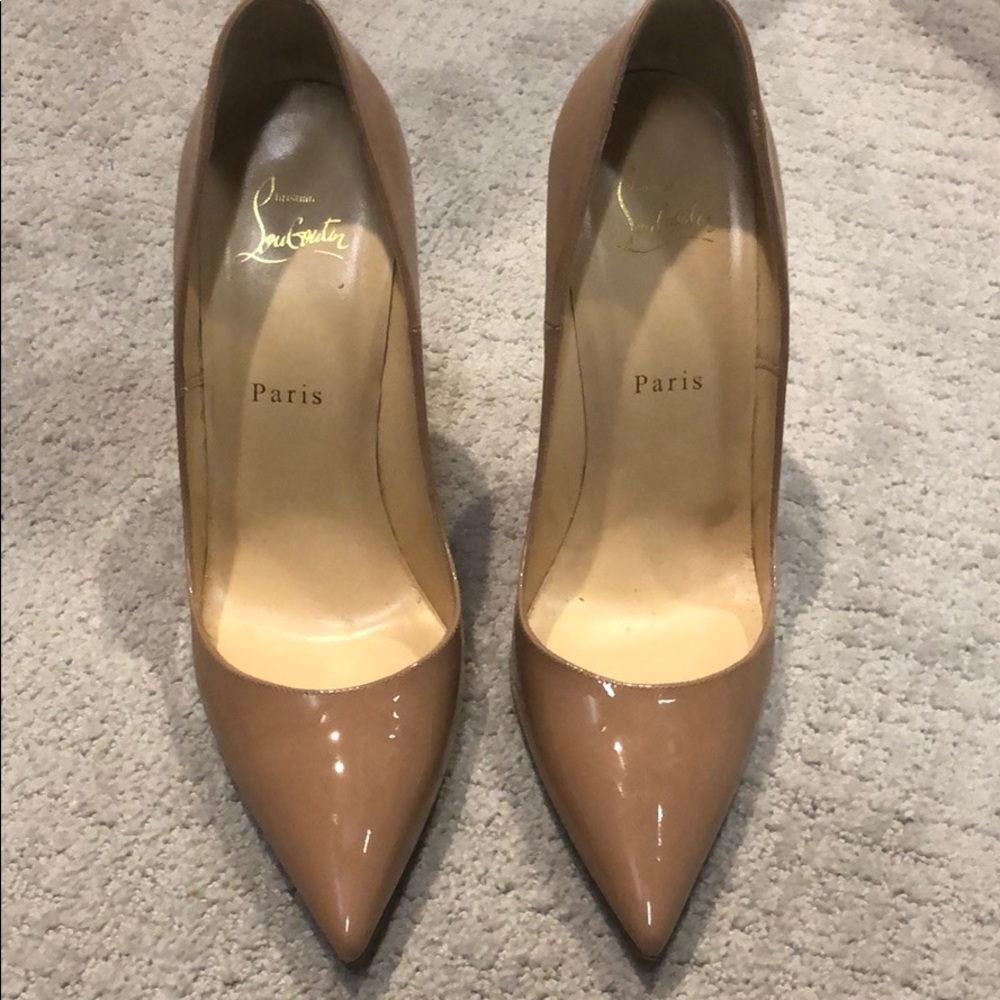 Louboutin 120mm so kate nude heels